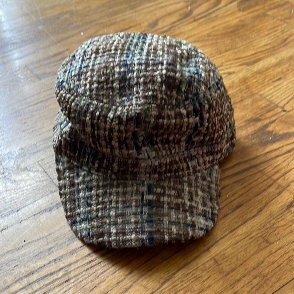Wool Blend Brown Tweed Women’s Cap